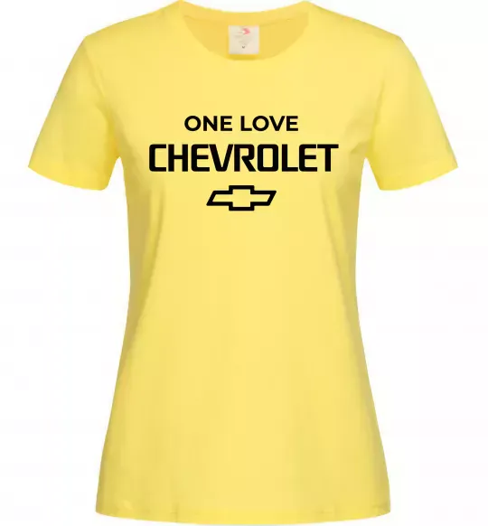 Жіноча футболка Chevrolet one love Лимонний фото