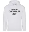 Чоловіча толстовка (худі) Chevrolet one love Сірий меланж фото