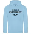 Чоловіча толстовка (худі) Chevrolet one love Блакитний Чоловіча толстовка (худі) Chevrolet one love Блакитний фото