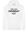 Жіноча толстовка (худі) Chevrolet one love Білий Жіноча толстовка (худі) Chevrolet one love Білий фото