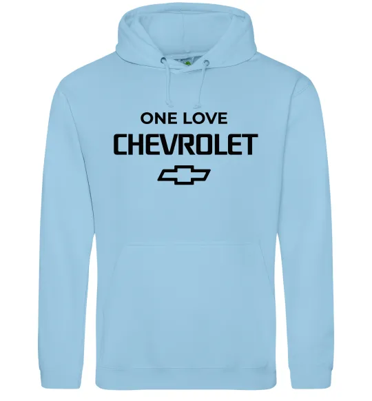 Жіноча толстовка (худі) Chevrolet one love Блакитний фото