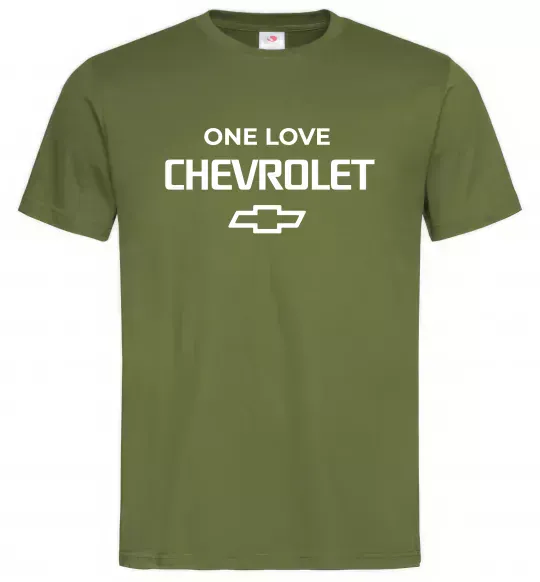 Чоловіча футболка Chevrolet one love Оливковий фото