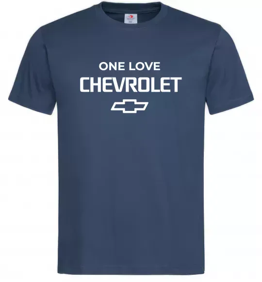 Чоловіча футболка Chevrolet one love Темно-синій фото