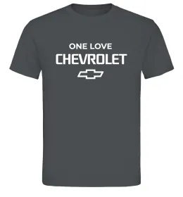 Мужская футболка Chevrolet one love Графит Мужская футболка Chevrolet one love Графит фото