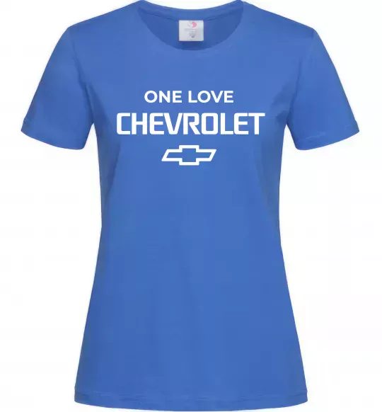 Жіноча футболка Chevrolet one love Яскраво-синій фото