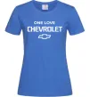 Жіноча футболка Chevrolet one love Яскраво-синій фото