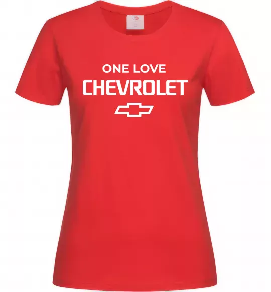 Жіноча футболка Chevrolet one love Червоний фото
