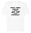 Футболка Оверсайз Real man drive Chevrolet Белый фото