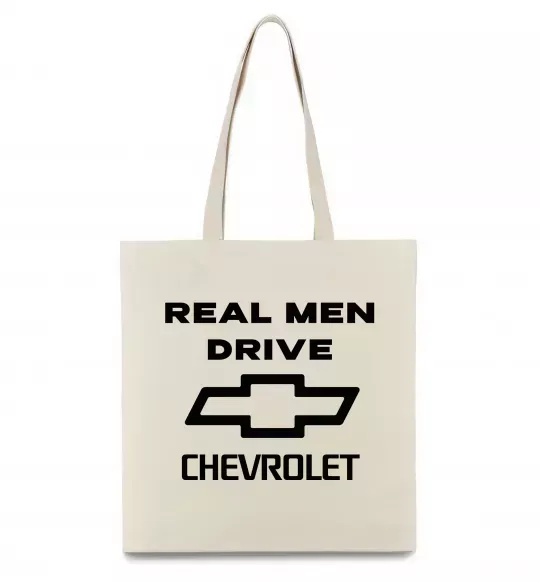 Еко-сумка Real man drive Chevrolet Бежевий фото