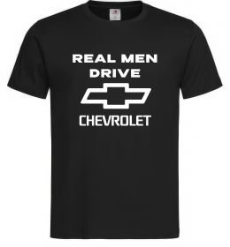 Мужская футболка Real man drive Chevrolet