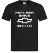 Чоловіча футболка Real man drive Chevrolet Чорний фото