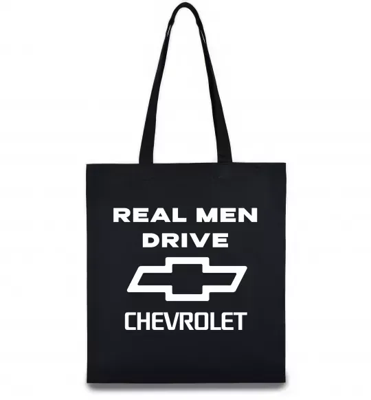 Еко-сумка Real man drive Chevrolet Чорний фото