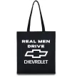 Еко-сумка Real man drive Chevrolet Чорний фото