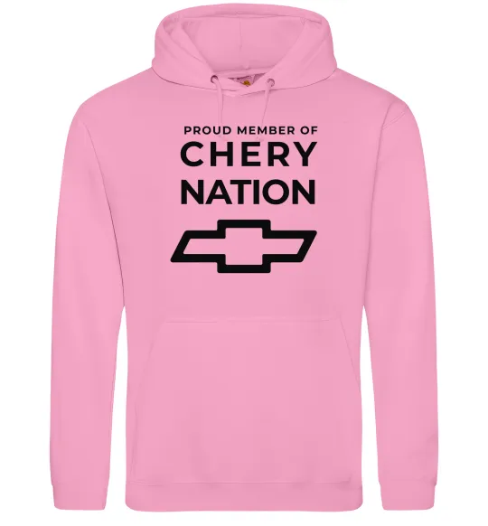 Мужская толстовка (худи) Proud member of chery nation Розовый фото