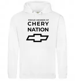 Чоловіча толстовка (худі) Real man drive Chevrolet Білий фото