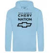 Женская толстовка (худи) Proud member of chery nation Голубой фото