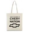 Еко-сумка Proud member of chery nation Бежевий Еко-сумка Proud member of chery nation Бежевий фото