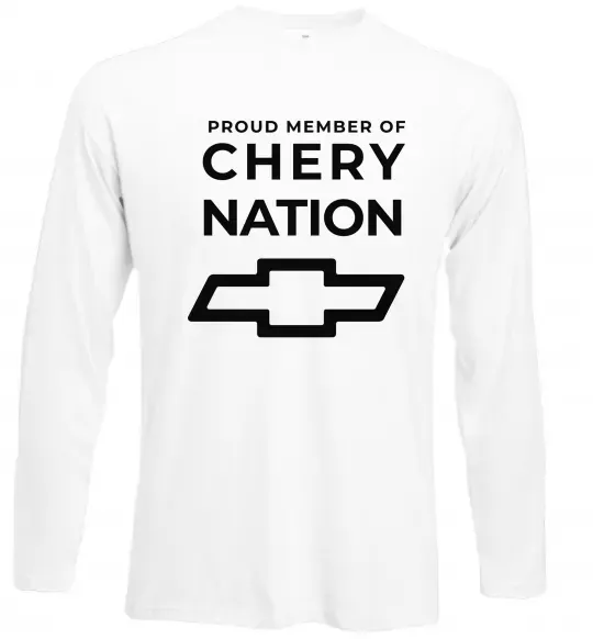 Лонгслив Proud member of chery nation Белый фото