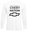 Лонгслив Proud member of chery nation Белый фото