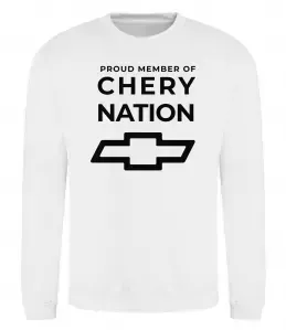 Світшот Proud member of chery nation Білий фото