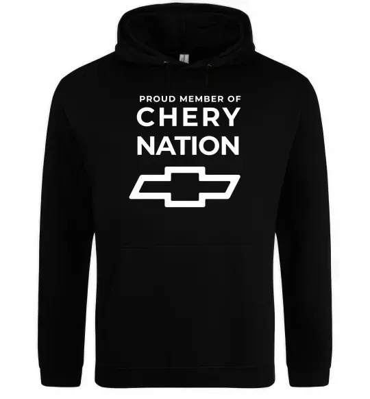Чоловіча толстовка (худі) Proud member of chery nation Чорний фото