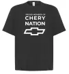 Футболка Оверсайз Proud member of chery nation Чорний фото