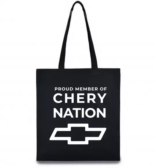Еко-сумка Proud member of chery nation Чорний фото