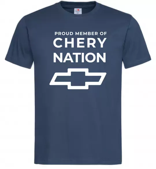 Чоловіча футболка Proud member of chery nation Темно-синій фото