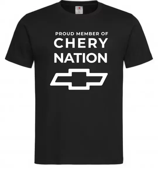 Чоловіча футболка Proud member of chery nation Чорний фото