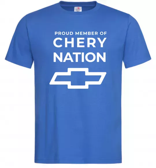 Чоловіча футболка Proud member of chery nation Яскраво-синій фото
