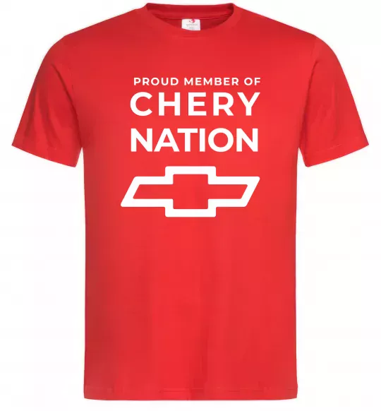 Чоловіча футболка Proud member of chery nation Червоний фото