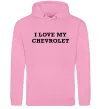 Мужская толстовка (худи) Love my Chevrolet Розовый фото