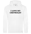 Мужская толстовка (худи) Love my Chevrolet Белый фото