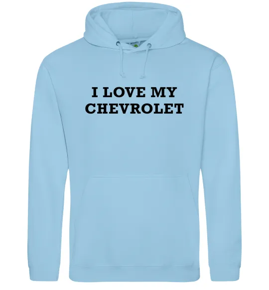 Мужская толстовка (худи) Love my Chevrolet Голубой фото