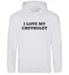 Женская толстовка (худи) Love my Chevrolet Серый меланж Женская толстовка (худи) Love my Chevrolet Серый меланж фото