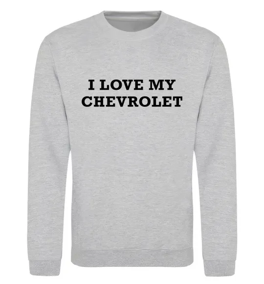 Світшот Love my Chevrolet Сірий меланж фото
