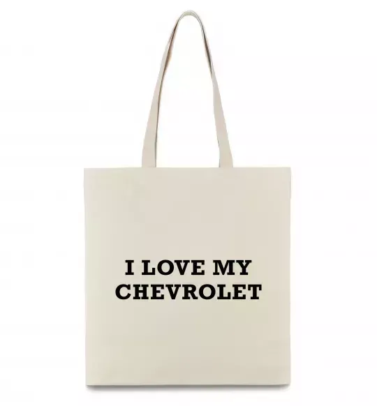 Еко-сумка Love my Chevrolet Бежевий фото