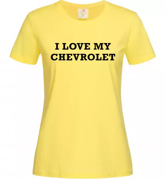Жіноча футболка Love my Chevrolet Лимонний фото