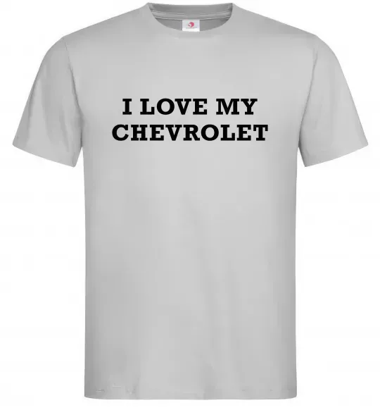 Чоловіча футболка Love my Chevrolet Сірий фото