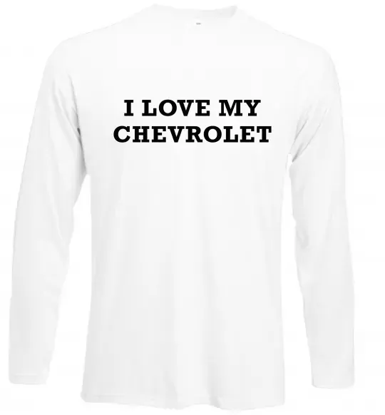 Лонгслів Love my Chevrolet Білий фото