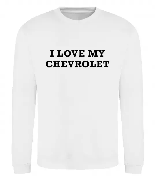 Світшот Love my Chevrolet Білий фото