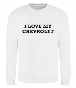 Світшот Love my Chevrolet Білий фото