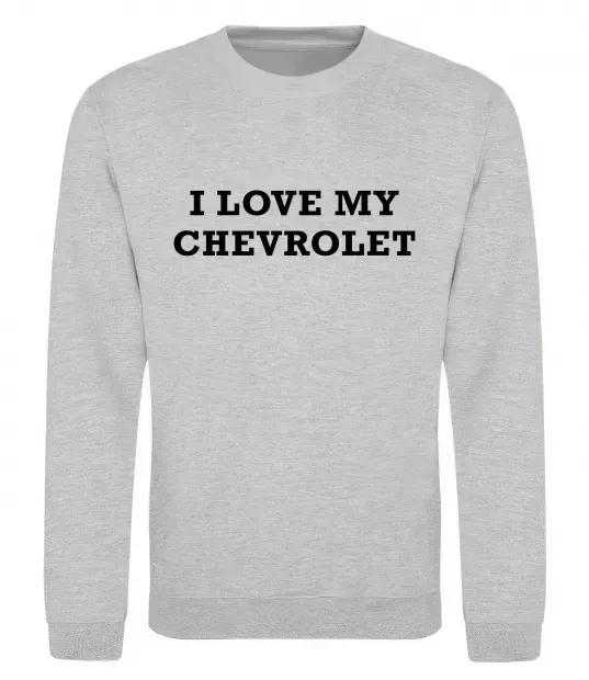 Світшот Love my Chevrolet Сірий меланж фото