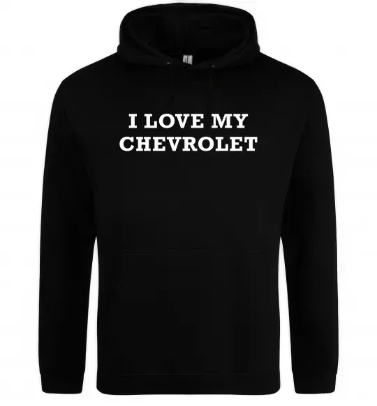 Мужская толстовка (худи) Love my Chevrolet Черный фото