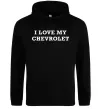 Мужская толстовка (худи) Love my Chevrolet Черный фото