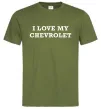 Чоловіча футболка Love my Chevrolet Оливковий фото
