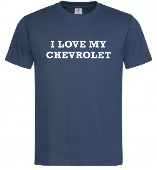 Чоловіча футболка Love my Chevrolet Темно-синій фото