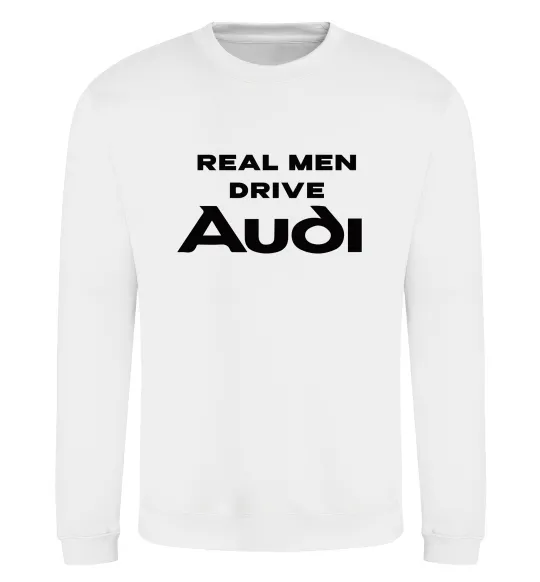 Свитшот Real man drive Audi Белый фото