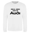 Свитшот Real man drive Audi Белый фото