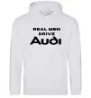 Мужская толстовка (худи) Real man drive Audi Серый меланж Мужская толстовка (худи) Real man drive Audi Серый меланж фото